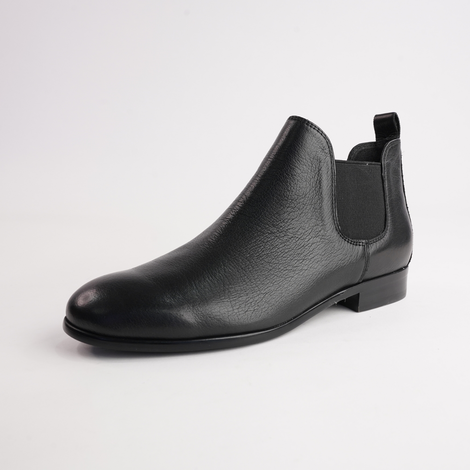 Quatisse Black Leather Ankle Boots
