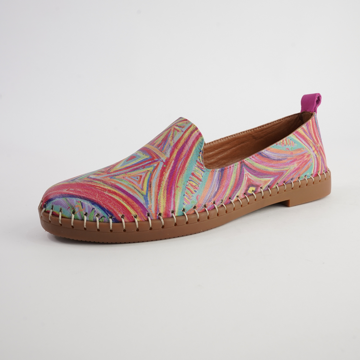 Airlie Kaleidoscope Multi Leather Flats - SALA | Shouz