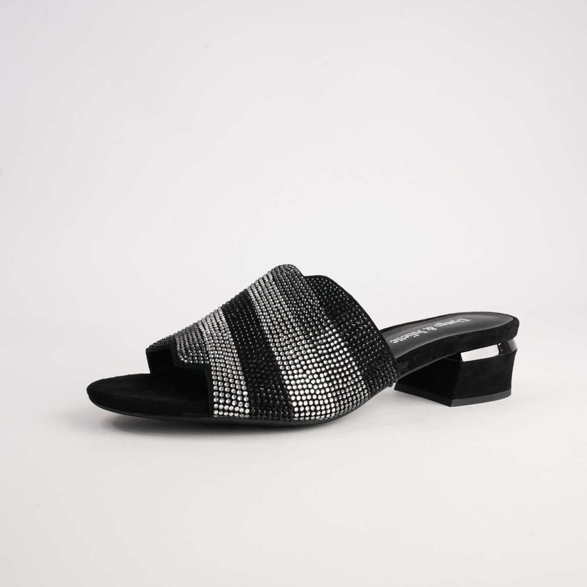 Tonda Black Multi Suede Heels - DJANGO AND JULIETTE | Shouz