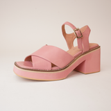 Jemi Pretty Pink Leather Heels