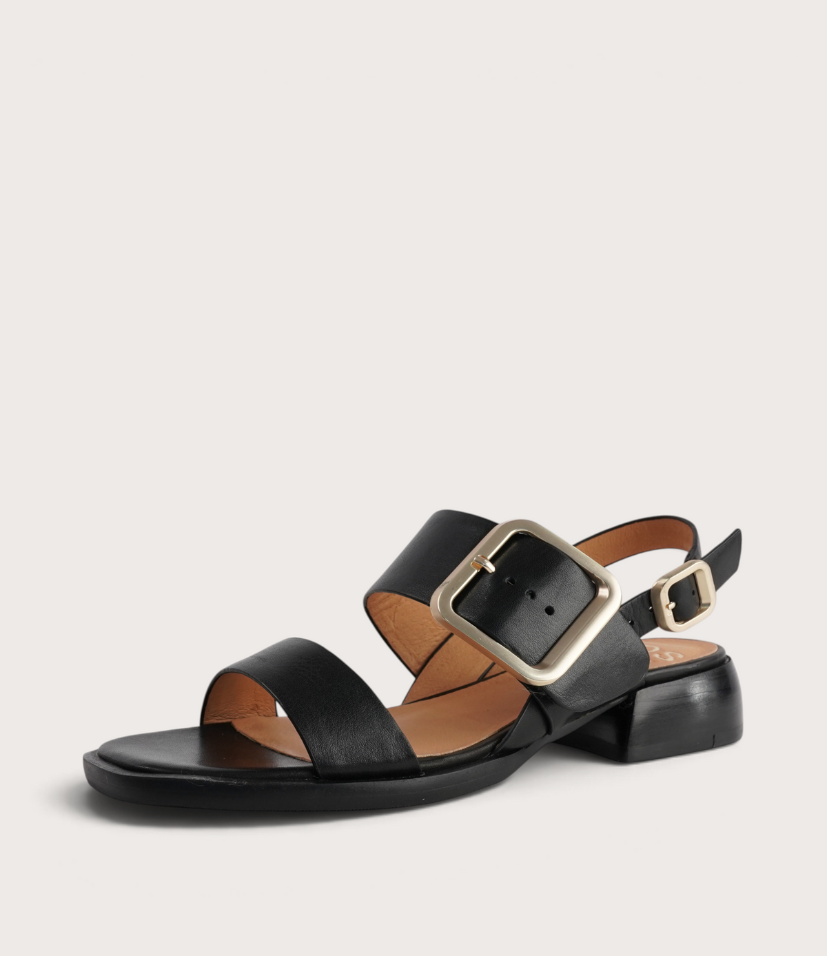 Ikam Black Leather Sandals