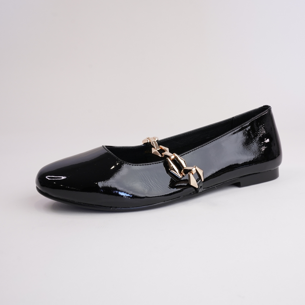 Petra Black Patent Ballet Flats - BRESLEY | Shouz