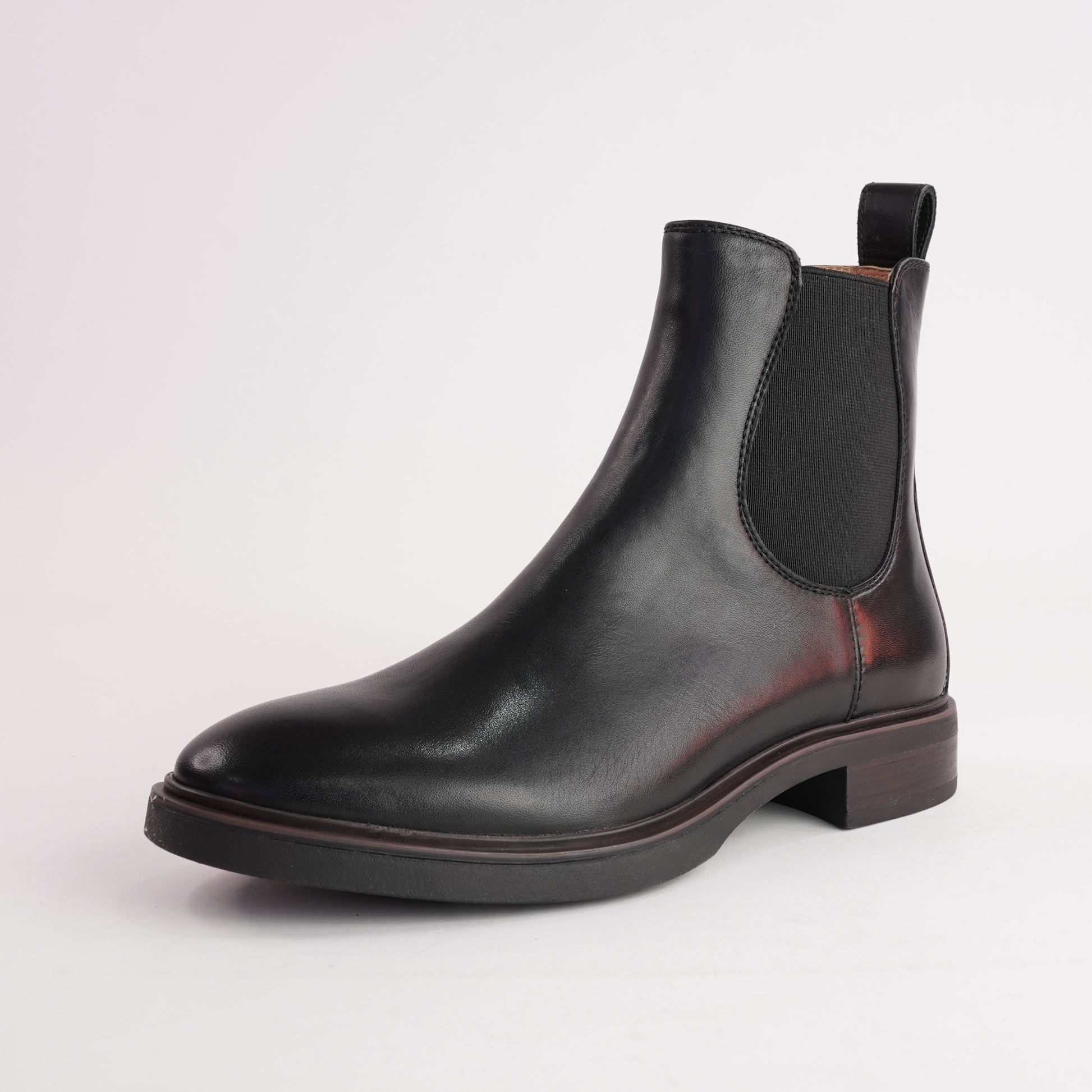 Blaik Black Leather Ankle Boots