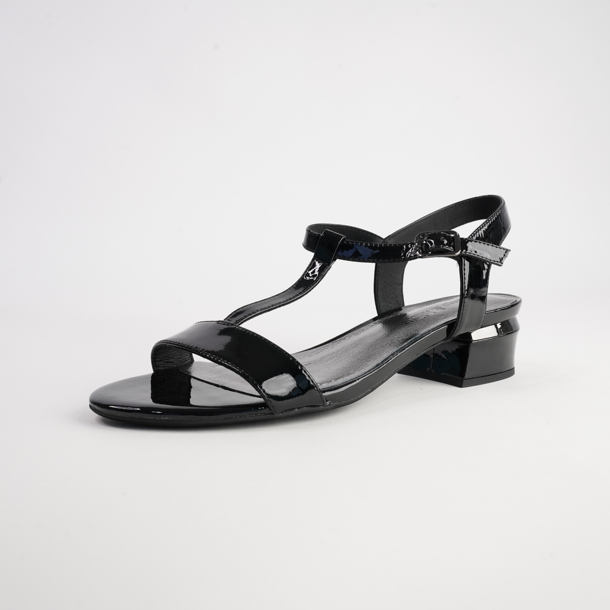 Taner Black Patent Leather Heels