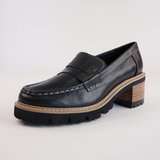 Merrel Black/ Natural Heeled Loafers