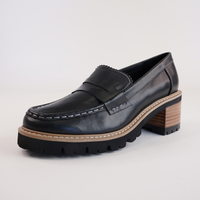 Merrel Black/ Natural Heeled Loafers