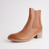 Panord Tan Leather Ankle Boots