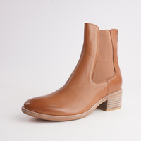 Panord Tan Leather Ankle Boots
