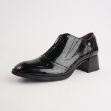 Elisa Black Patent Leather Boots