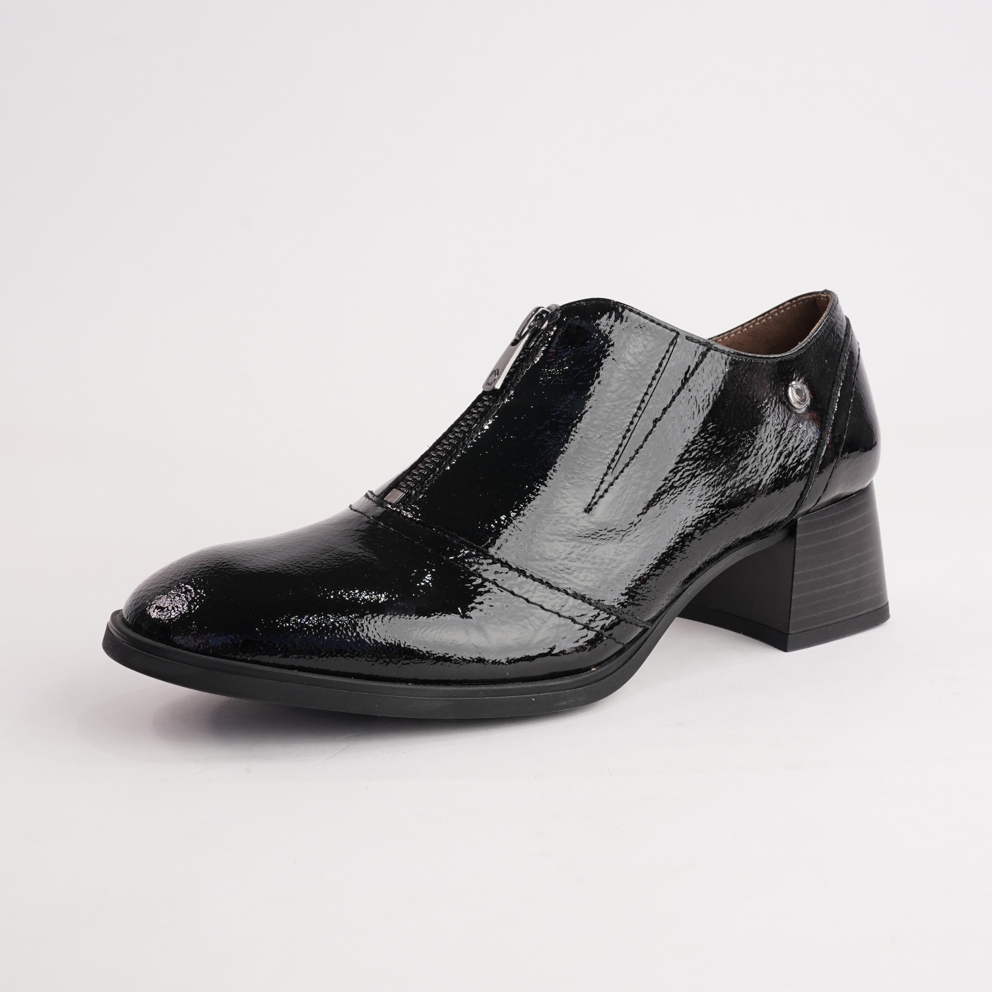 Elisa Black Patent Leather Boots