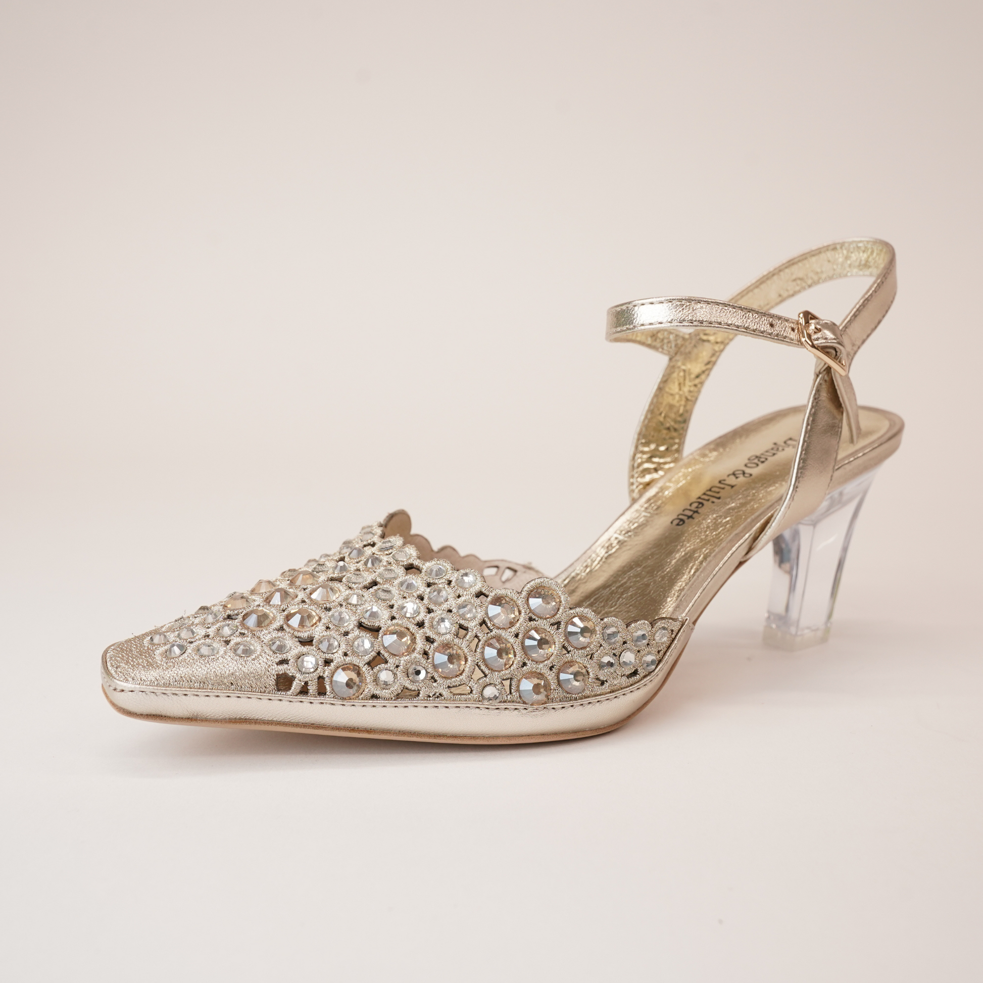Kyler Gold Multi Leather Heels