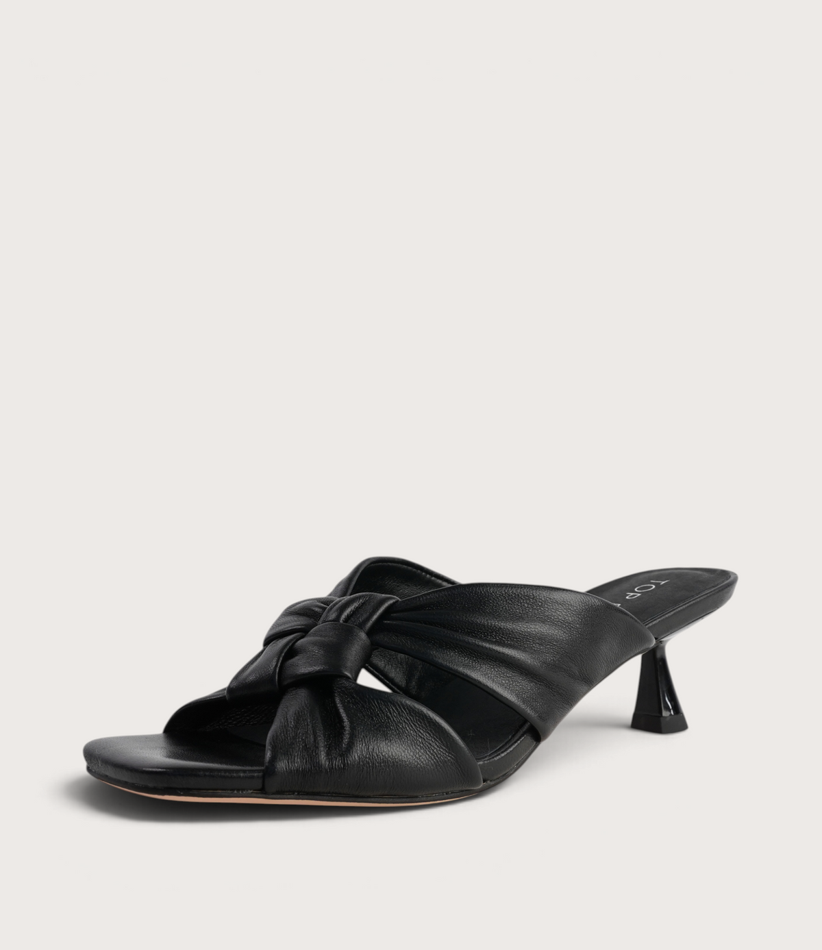 Kineta Black Leather Heels - TOP END | Shouz
