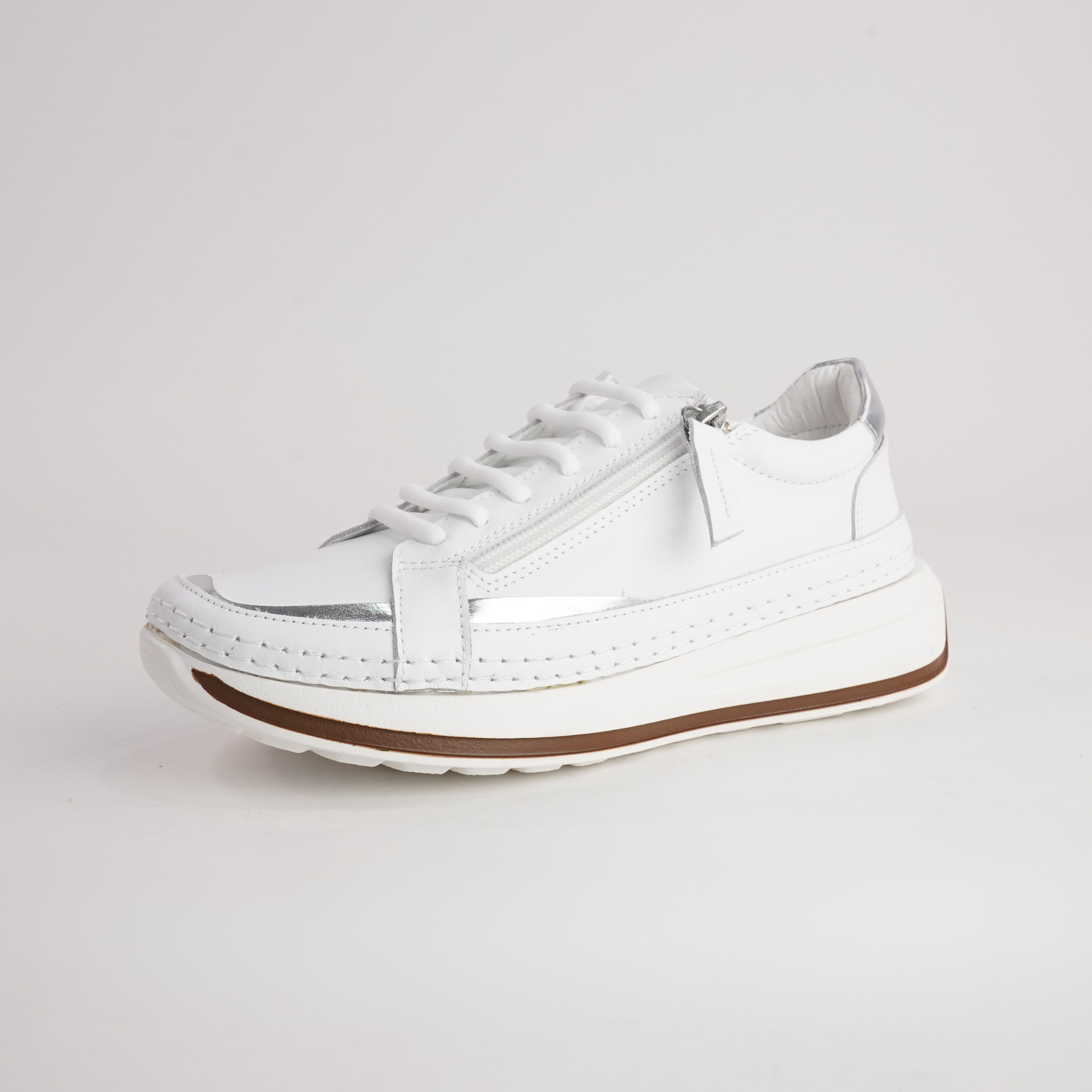 Vogue White Leather Sneakers