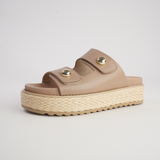 Bowers Stone Leather Slides