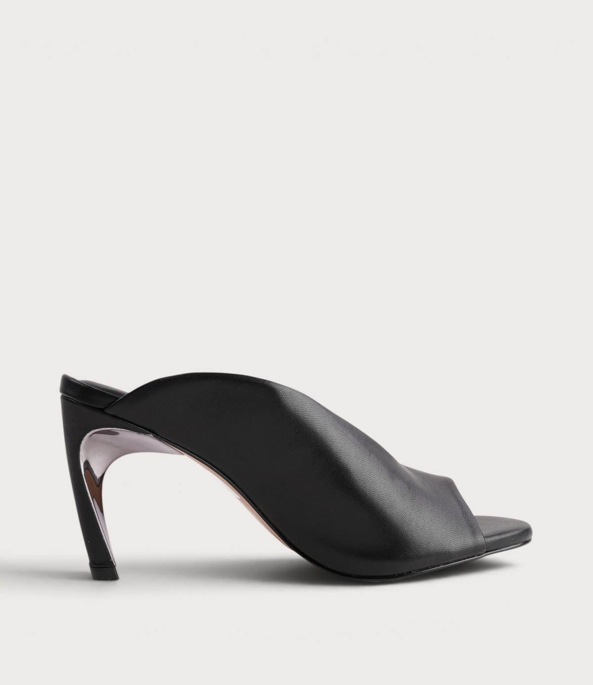Xalina Black Leather Heels - NU BY NEO | Shouz