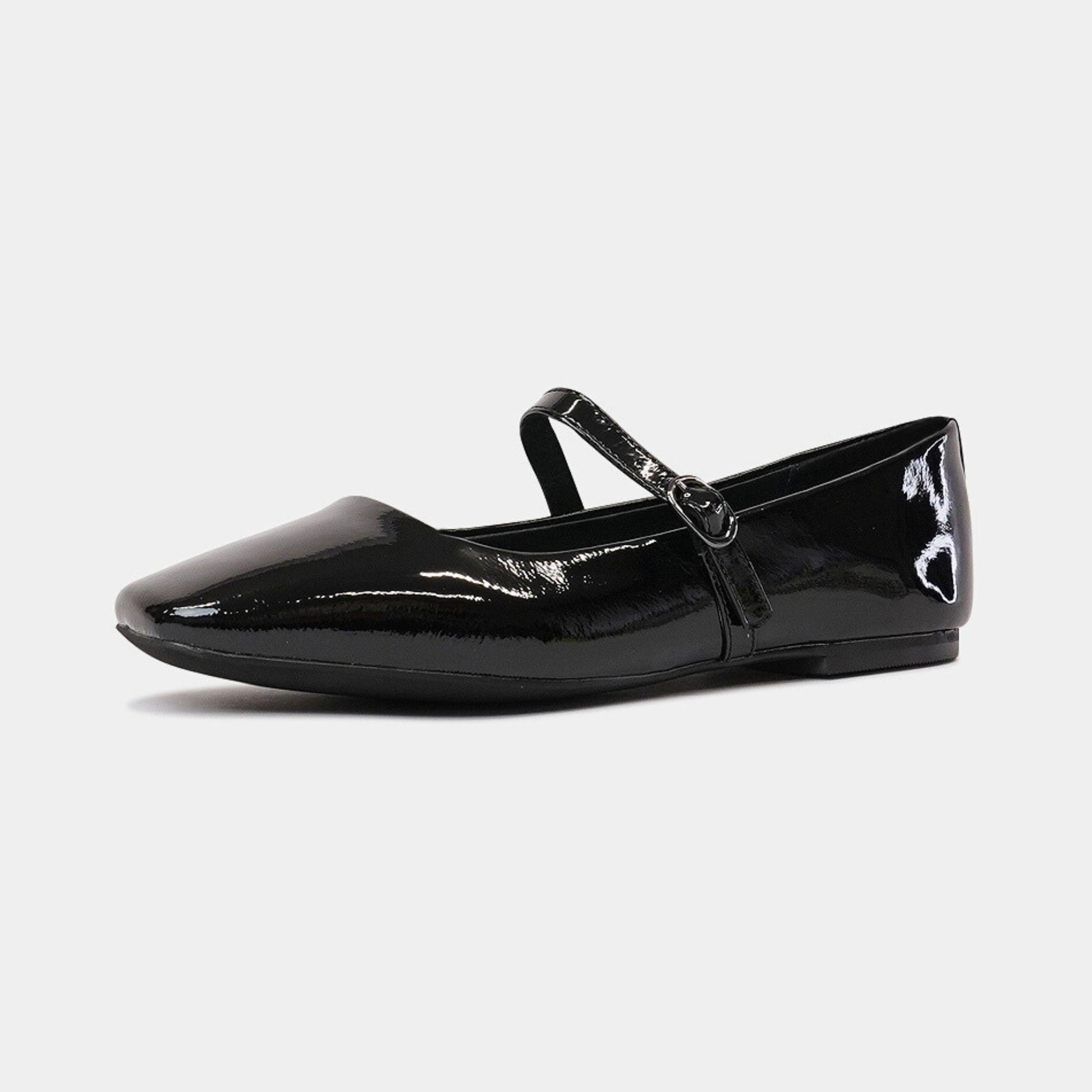 Tokena Black Patent Ballet Flats, MOLLINI - Shouz