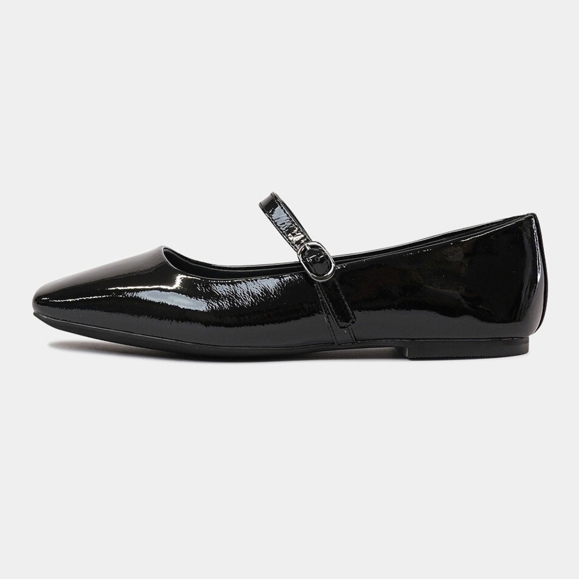 Tokena Black Patent Ballet Flats, MOLLINI - Shouz
