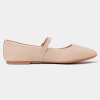 Tokena Nude Leather Ballet Flats, MOLLINI - Shouz