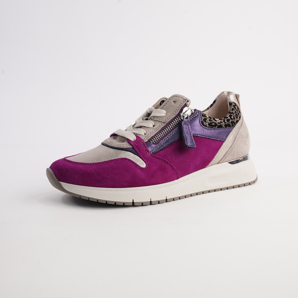 Glinda Purple Multi Leather Sneakers - GABOR | Shouz