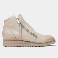 Ohmy Smoke Leather Ankle Boots