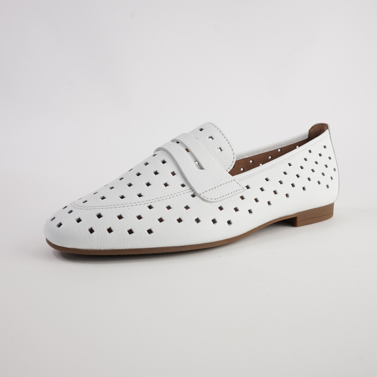 Dorothy White Leather Loafers - GABOR | Shouz