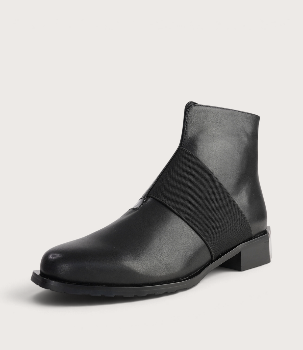 Rollo Black/ Patent Leather Ankle Boots - BRESLEY | Shouz