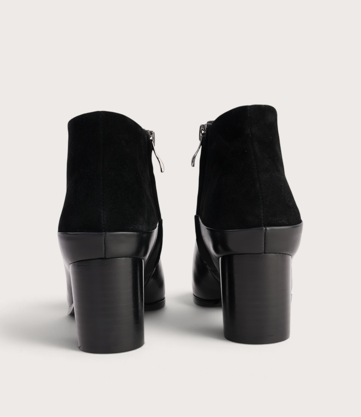 Blumas Black Leather Black Suede Ankle Boots - DJANGO AND JULIETTE | Shouz