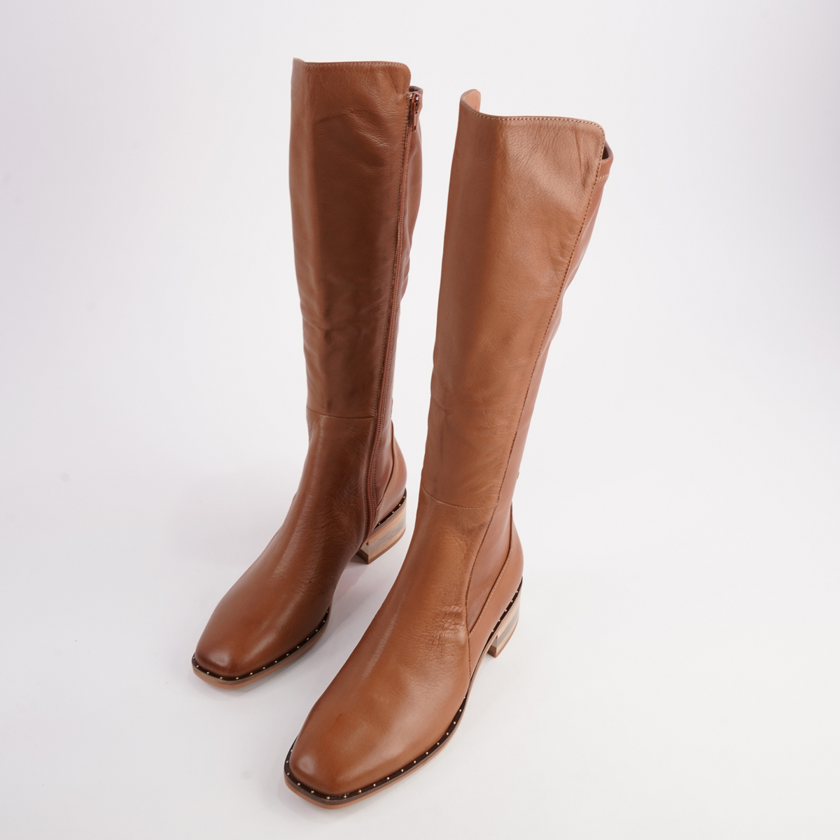 Folmy Drambuie Leather Knee High Boots - DJANGO AND JULIETTE | Shouz