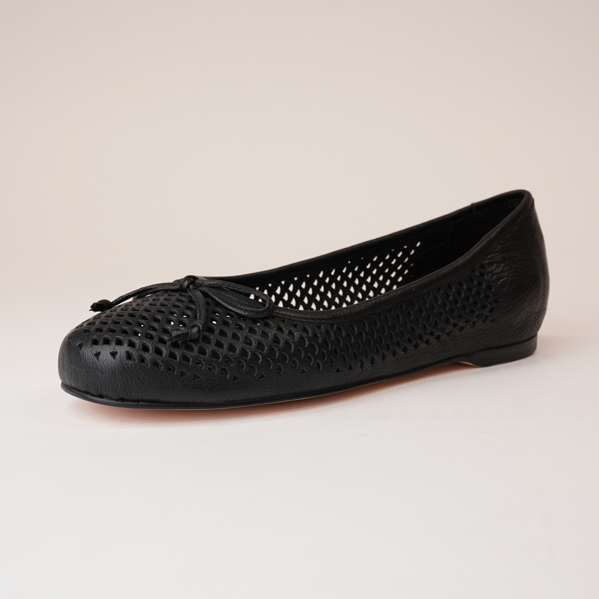 Appso Black Leather Ballet Flats - TOP END | Shouz