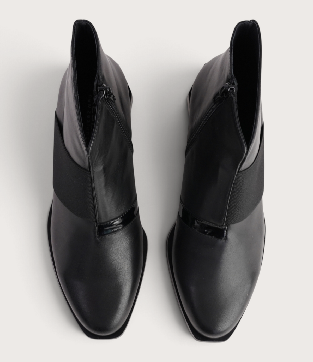 Rollo Black/ Patent Leather Ankle Boots - BRESLEY | Shouz