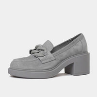 Arrigo Grey Suede Loafers, DJANGO & JULIETTE - Shouz
