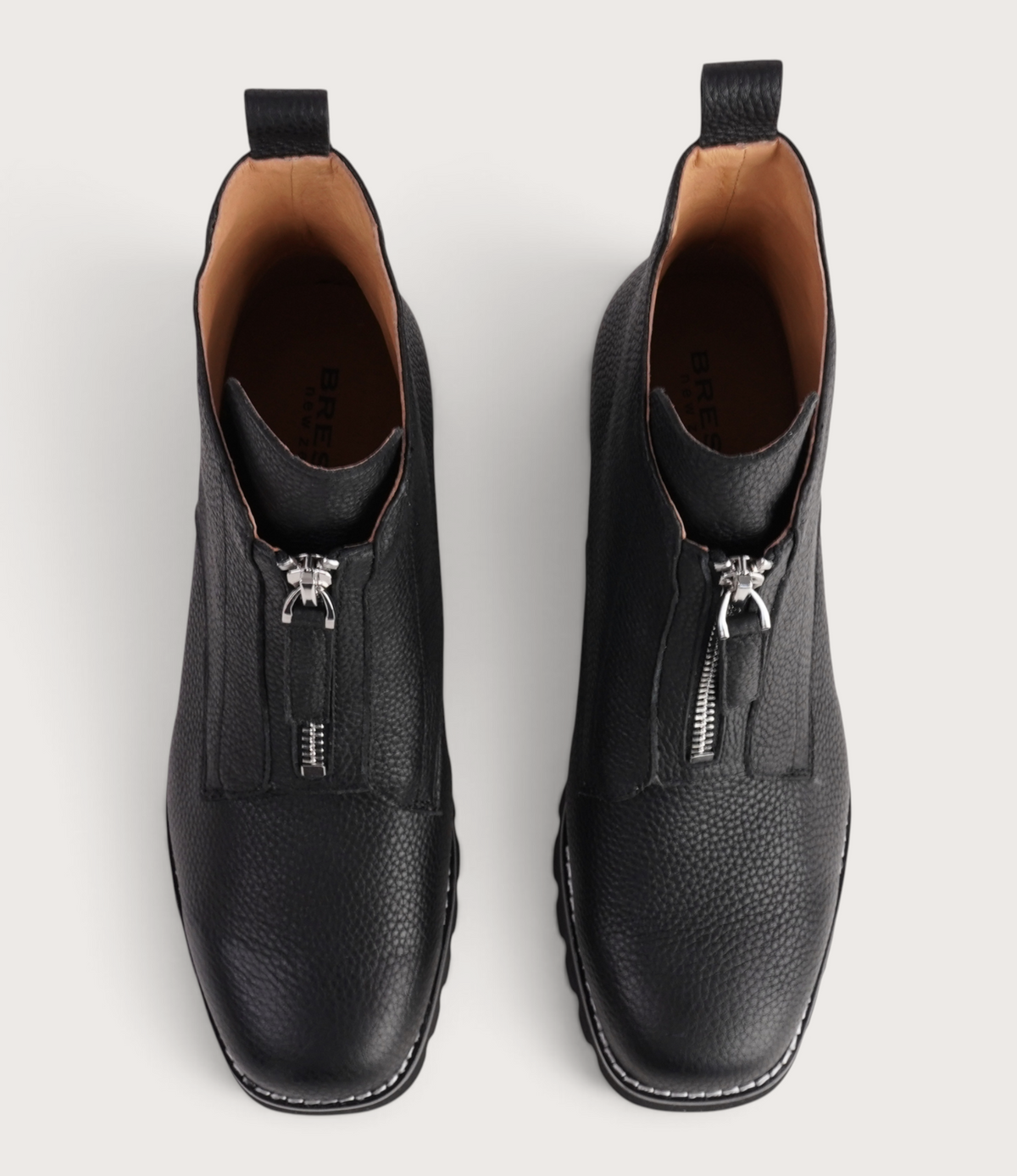 Dazzler Black/ Black Leather Ankle Boots