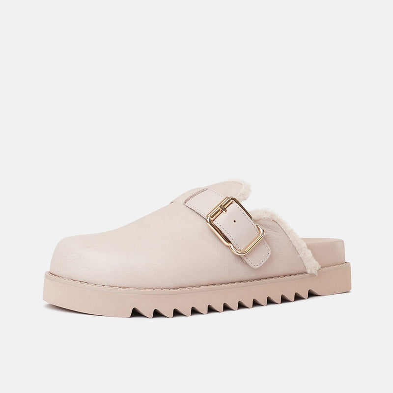 Merchah Cappuccino Leather Mules