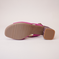 21180 Fuchsia Suede Heels