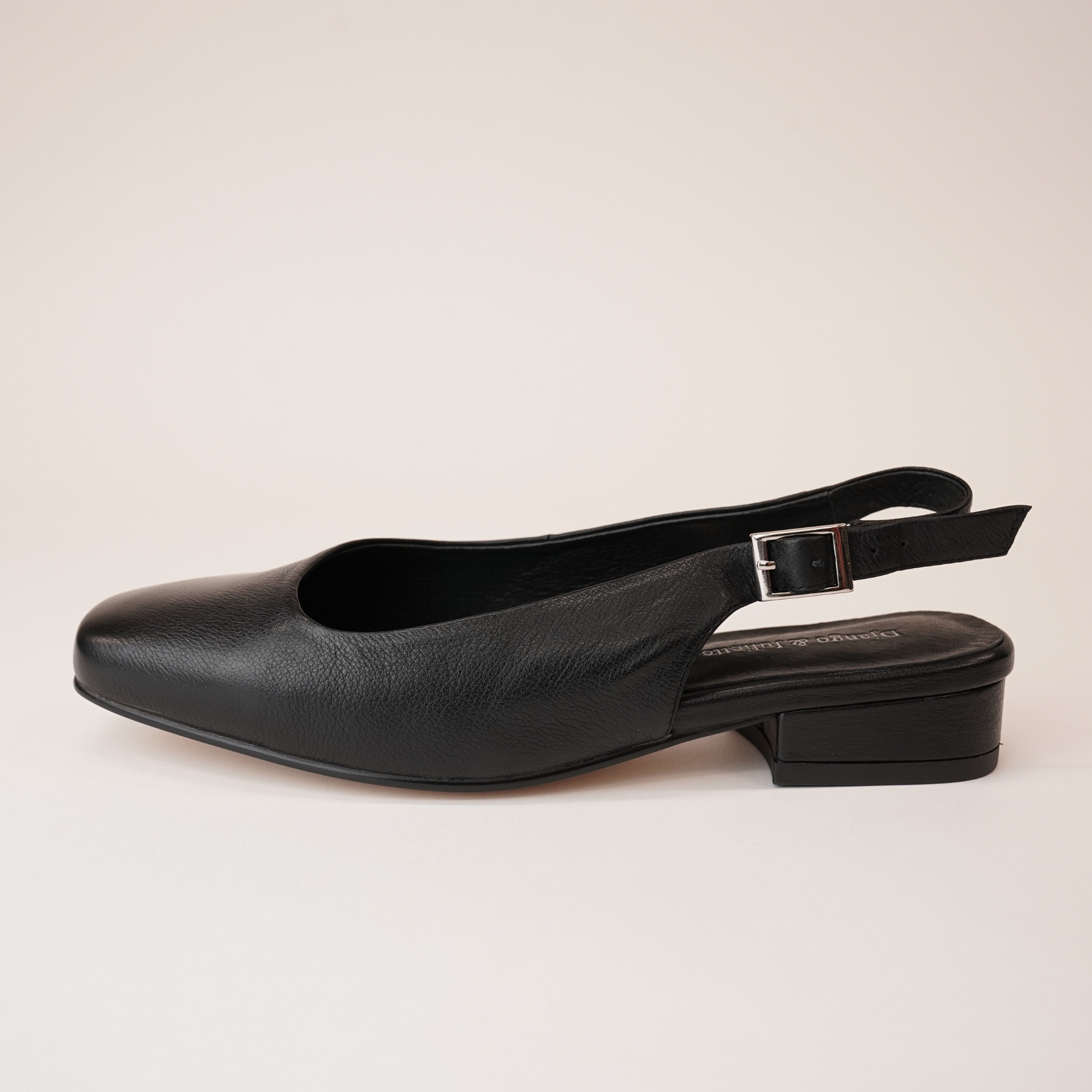 Bekasi Black Leather Flats