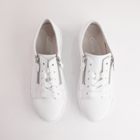 Amelia White Leather Sneakers