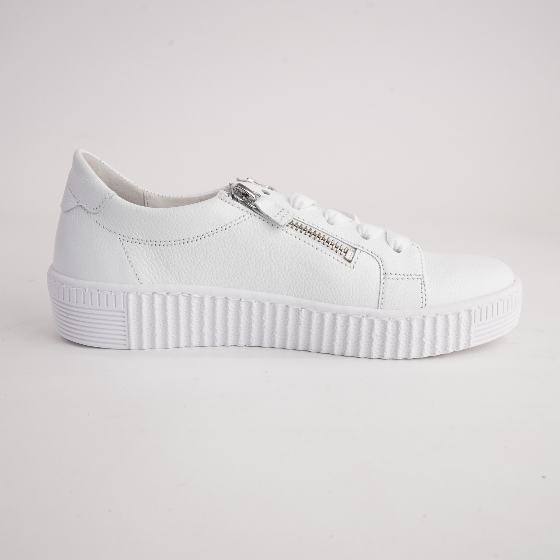 Amelia White Leather Sneakers