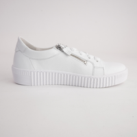 Amelia White Leather Sneakers