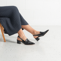 Aidayo Black Patent Leather Heels