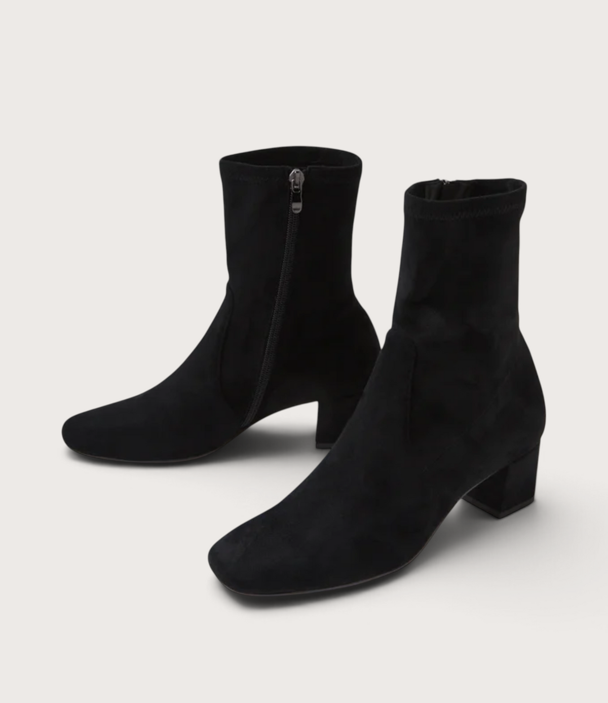 Hartful Black Stretch Microsuede Boots