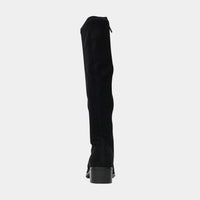 Timothie Black Stretch Microsuede Knee High Boots, DJANGO & JULIETTE - Shouz