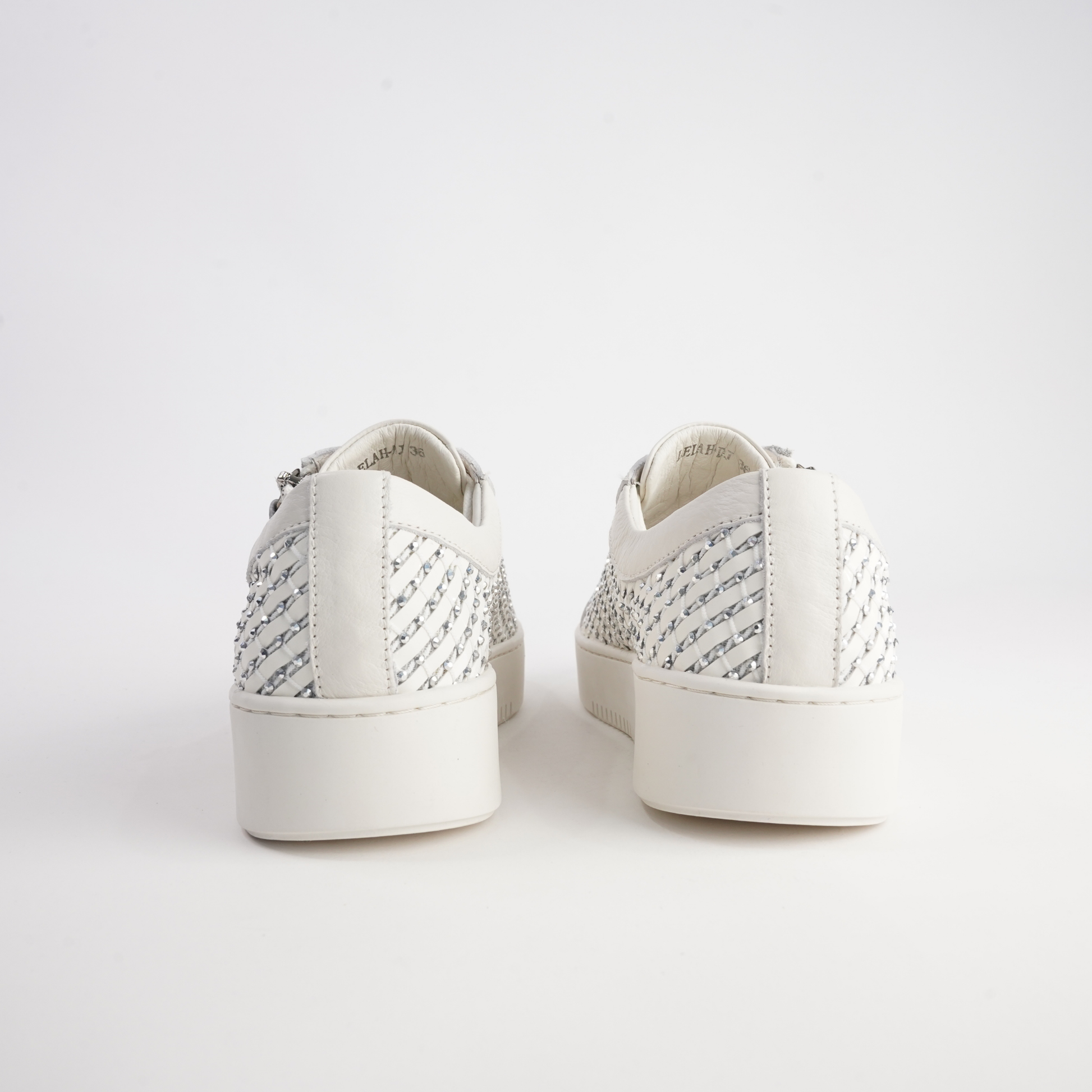 Lelah Ivory Multi Leather Sneakers