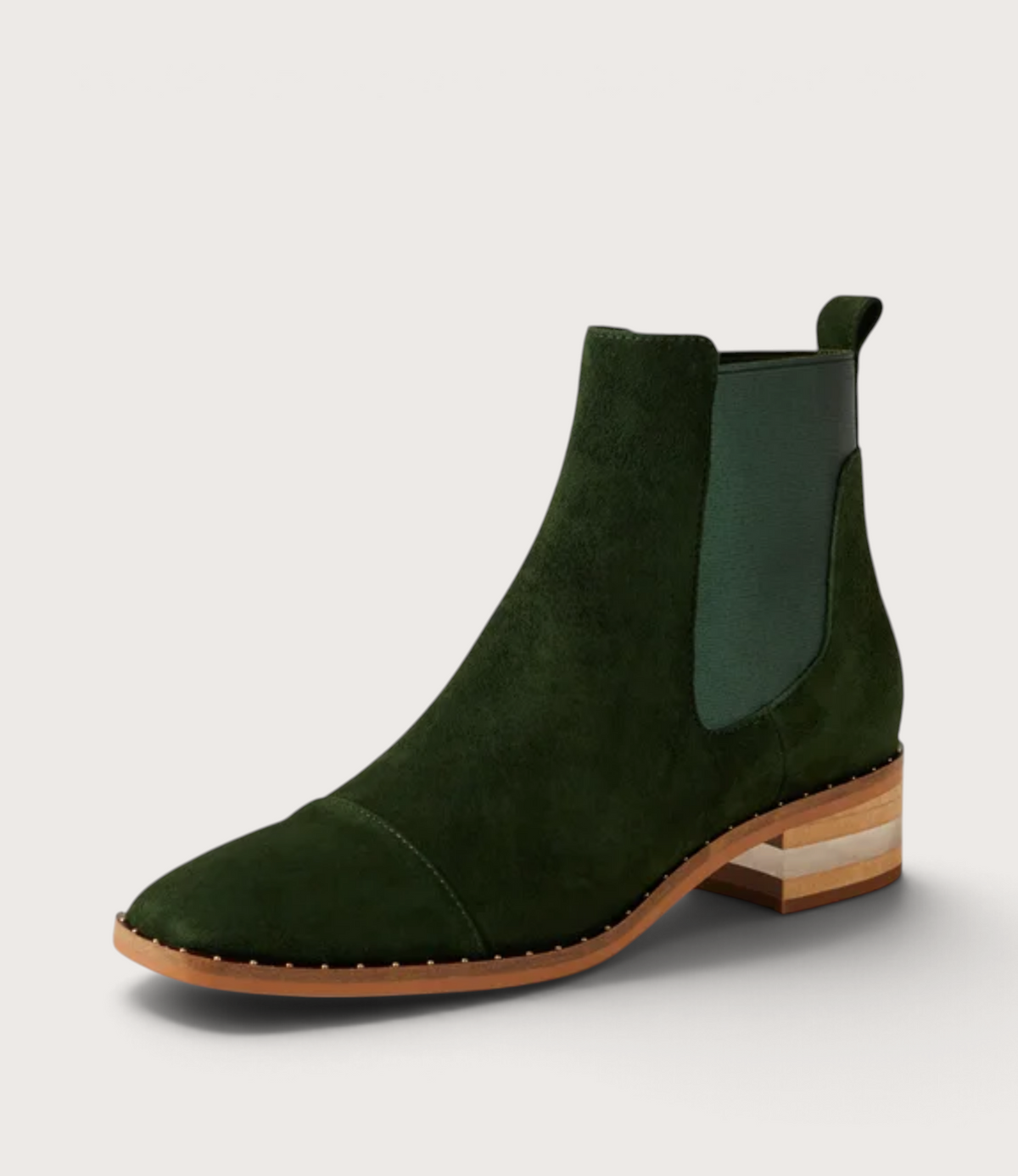 Forda Olive Suede/ Metallic Elastic Ankle Boots - DJANGO AND JULIETTE | Shouz