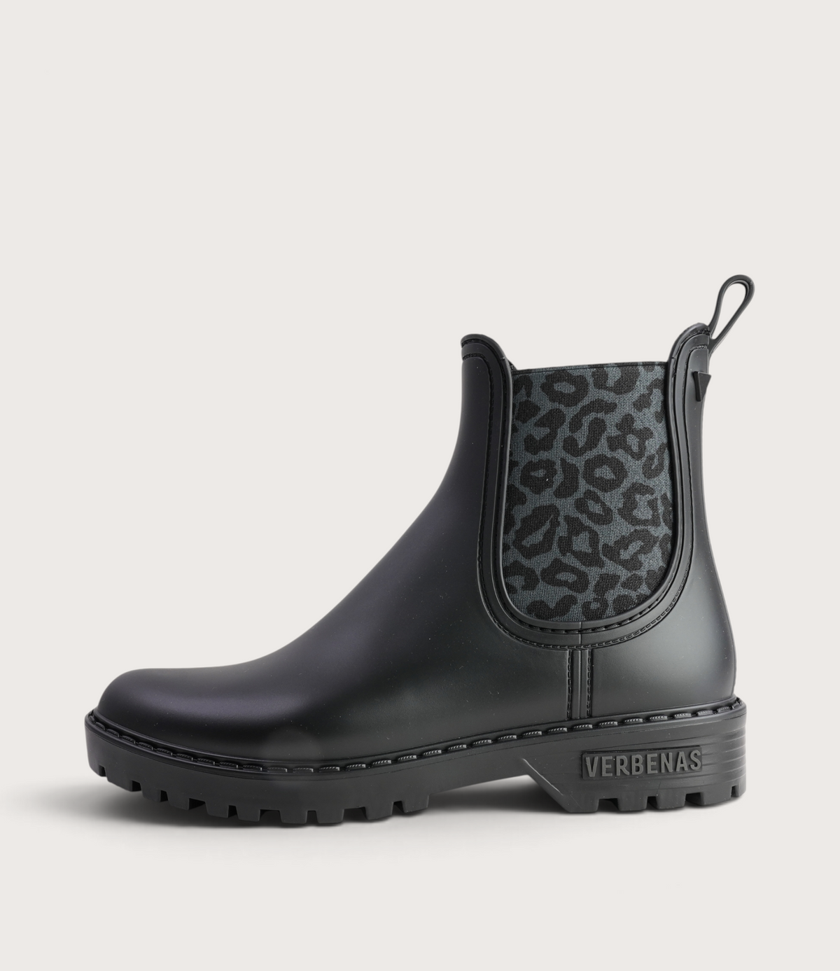 Gaudi Negro/ Leopard Negro Matte Animal Gumboots
