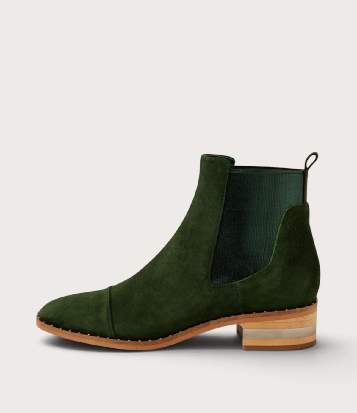 Forda Olive Suede/ Metallic Elastic Ankle Boots - DJANGO AND JULIETTE | Shouz