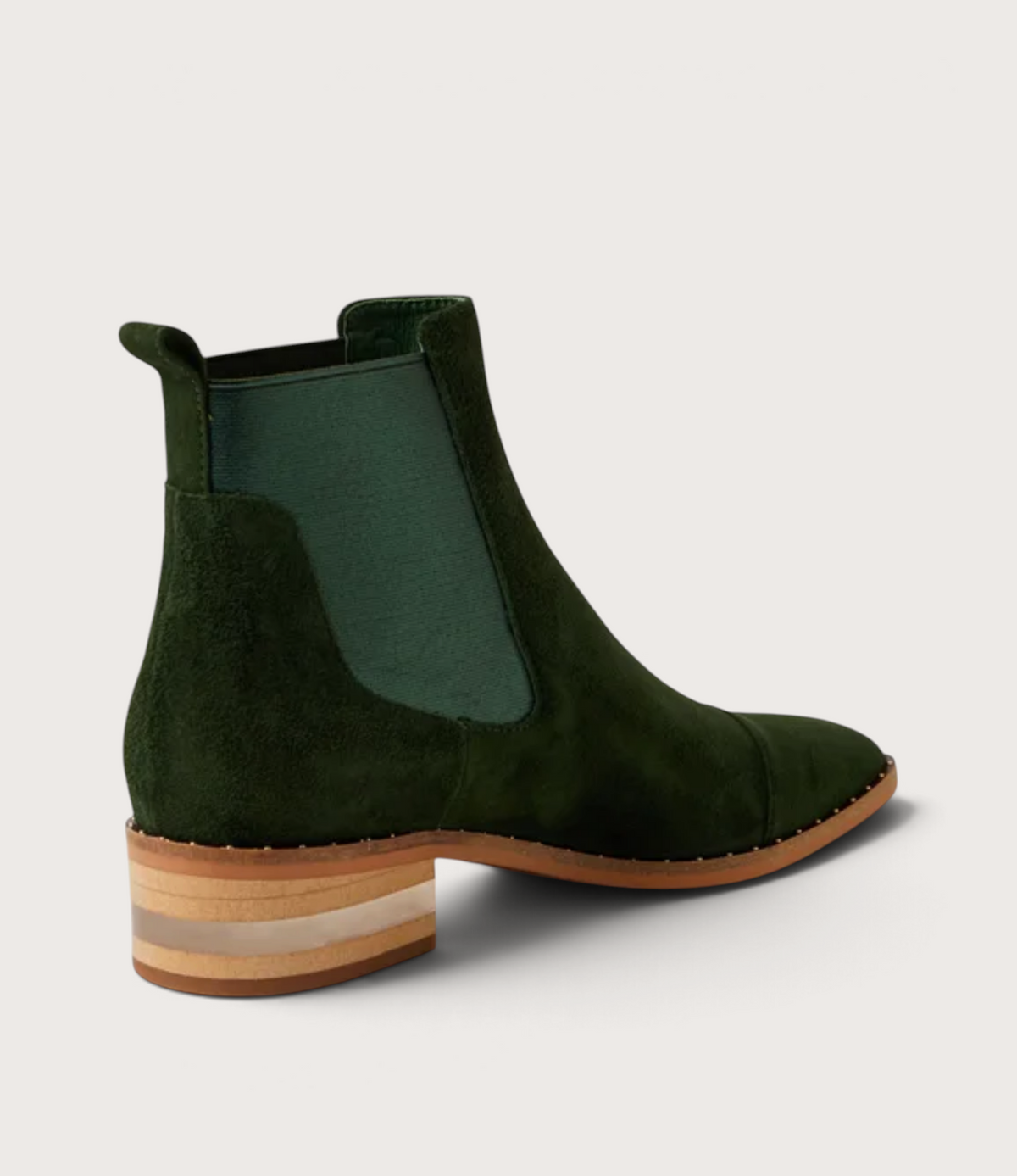 Forda Olive Suede/ Metallic Elastic Ankle Boots - DJANGO AND JULIETTE | Shouz