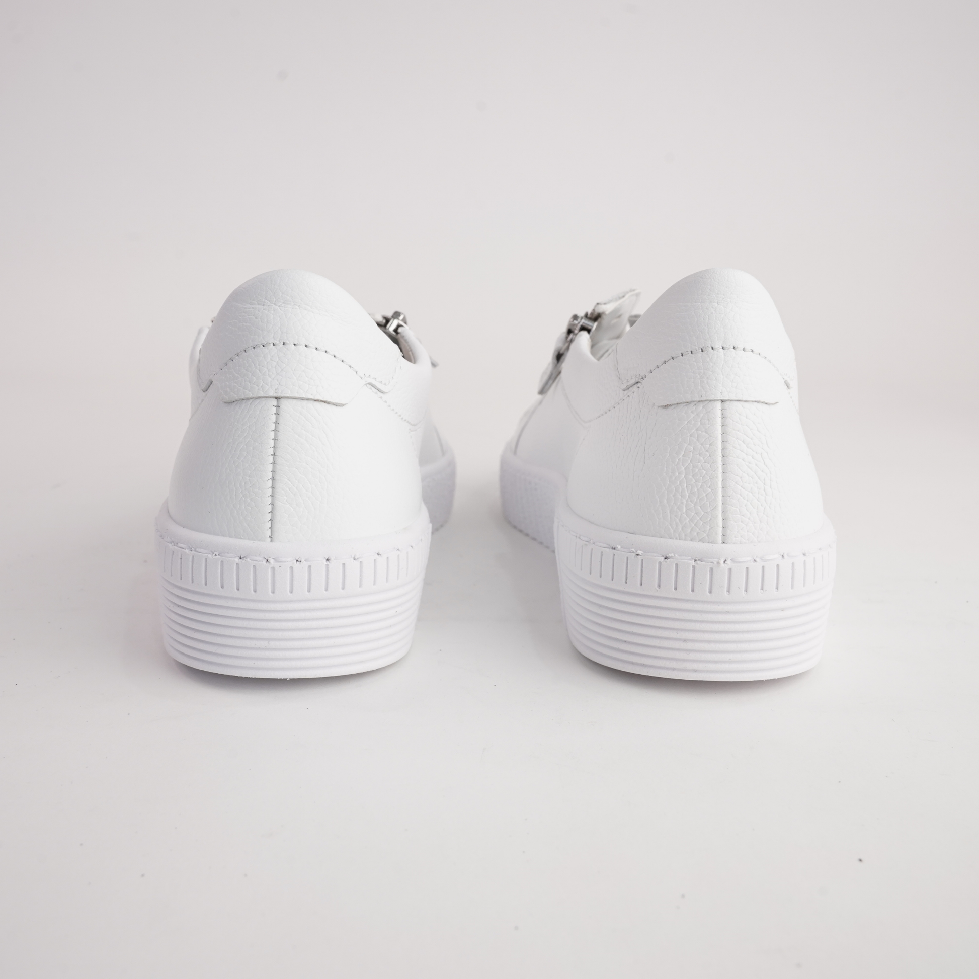 Amelia White Leather Sneakers