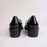 Stiller Black Patent Leather Heeled Loafers