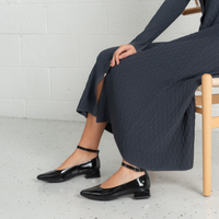 Luna Black Patent Leather Flats