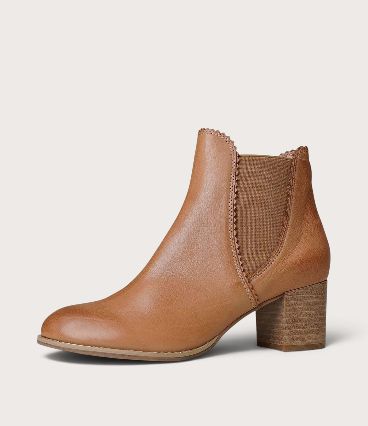 Sadore Dark Tan Leather Ankle Boots - DJANGO AND JULIETTE | Shouz